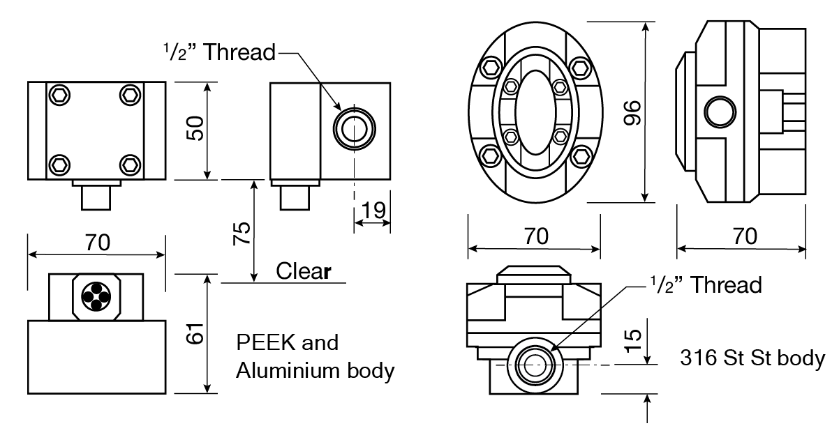 Dimension Oval Gear Meter 4L Min Ovalradzaehler 4L Min Og2