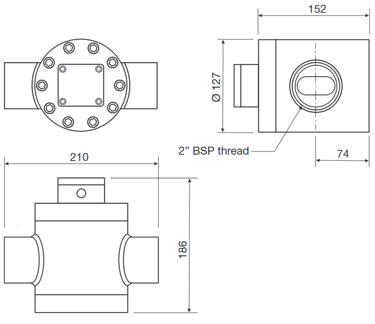 Dimension Oval Gear Meter 500L Min Ovalradzaehler 500L Min Og7