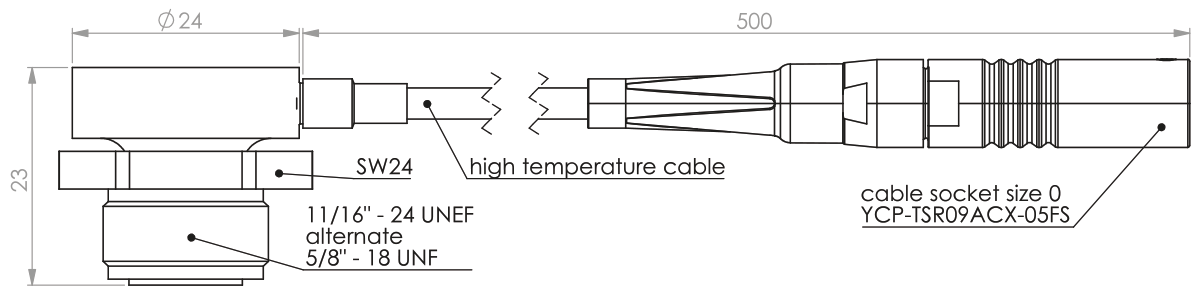 Dimension Flow Turbine Pickoff Messaufnehmer Smart Pickoff Asp