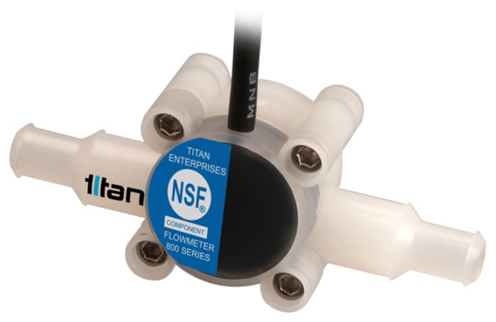 Flügelradzähler Serie 800 mit NSF Zertifizierung und Schlauchanschluss 8 und 12mm | Paddle wheel flow meter series 800 with NSF certification and hose connection 8 and 12mm